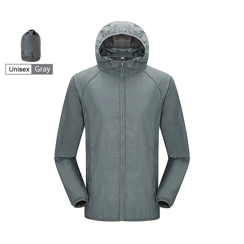 Packable Rain Shell Jacket with UPF 40+ Sun Protection & Quick-Dry Fabric for Hiking, Running, Cycling & Everyday Outdoor Use | Thomler
