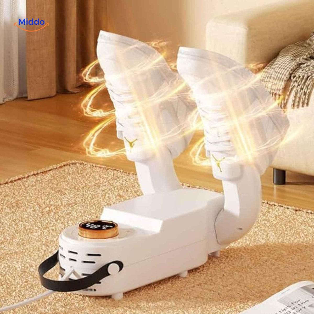 Portable Electric Shoe Dryer with Timer – Foldable Boot & Glove Warmer for Fast Drying, Quiet Operation, 4-Arm or 2-Arm Design | Thomler