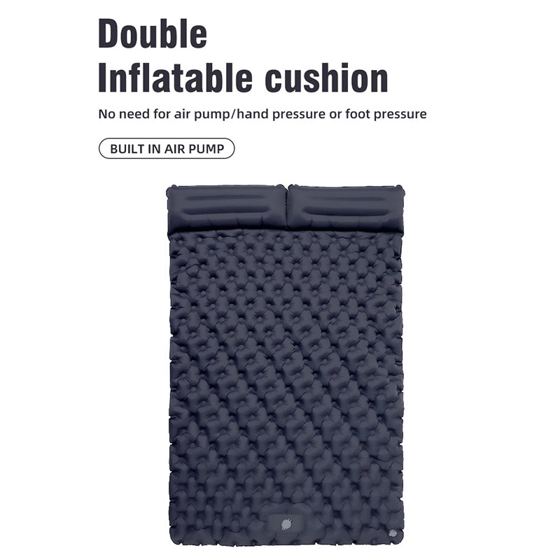 Self-Inflating Double Sleep Pad with Integrated Foot Pump for Two – Insulated Waterproof TPU Camping Mat for Backpacking, Tent Camping & | Thomler