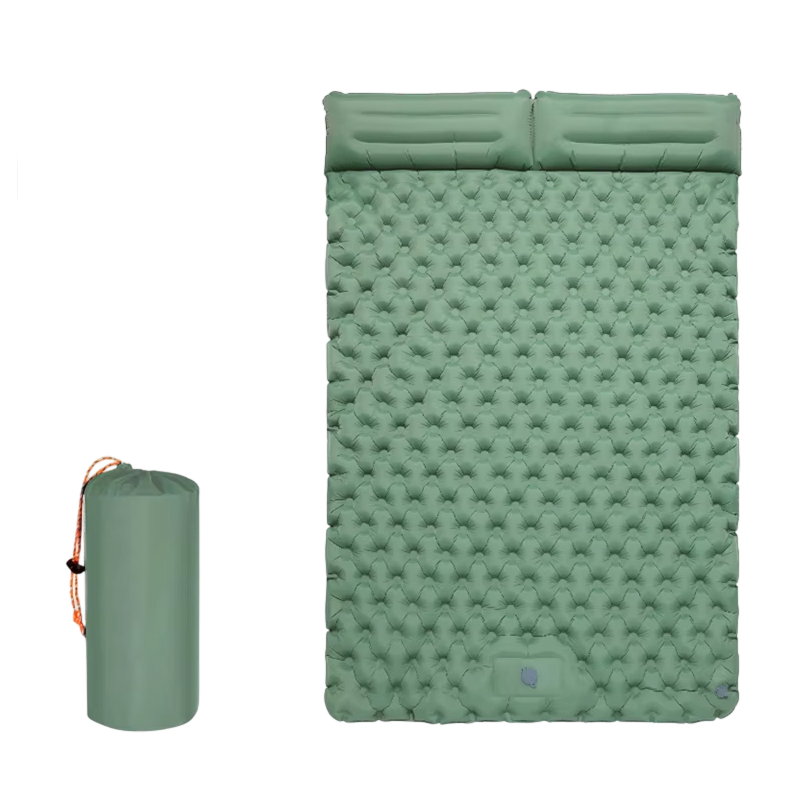 Self-Inflating Double Camping Pad with Built-In Foot Pump – 79×55 Inches – Waterproof Insulated Sleep Mat for Couples, Backpacking, Tent | Thomler