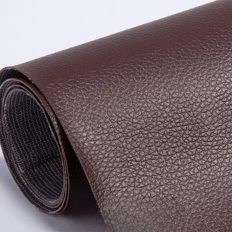 Peel-and-Stick Leather Repair Patches for Furniture, Car Seats & Bags – Cut-to-Fit, Waterproof Vinyl Sheet 20×54 in | Thomler