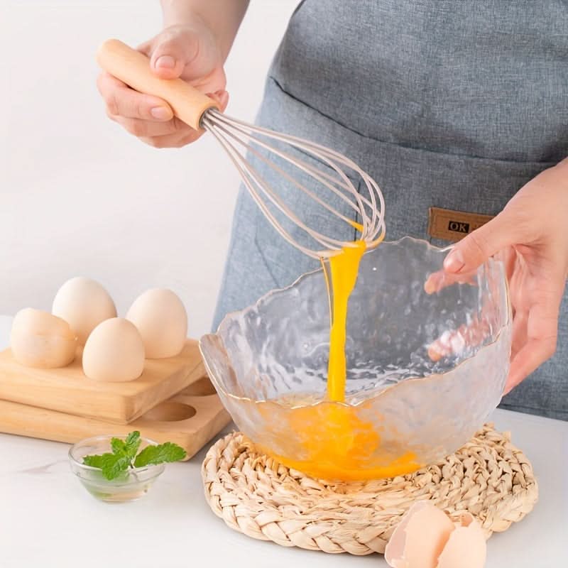 12-Piece Silicone Kitchen Utensil Set with Wooden Handles – Heat Resistant to 446°F, Dishwasher Safe, BPA-Free Cooking Tools | Thomler