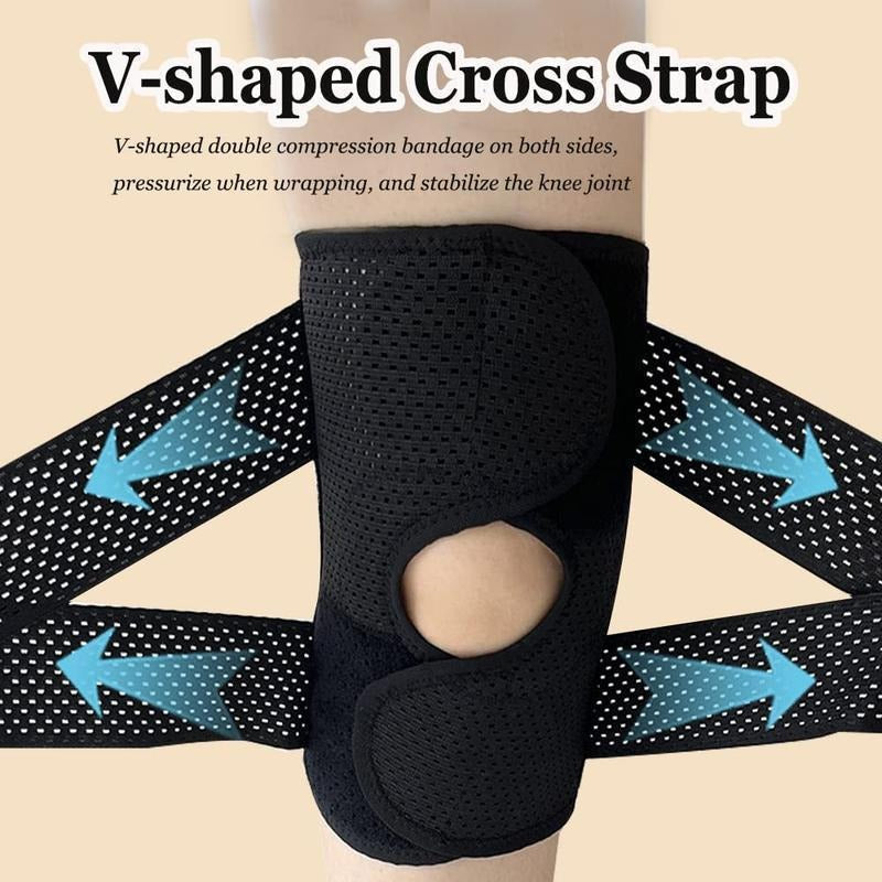 Adjustable Compression Knee Sleeve with Hook-and-Loop Support System for Running, Sports & Daily Stability | Thomler