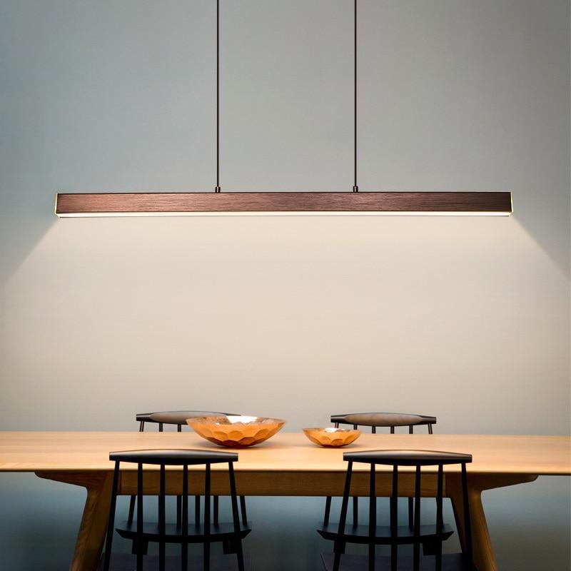 Sleek Overhead LED Bar Light Metal Frame Acrylic Diffuser Adjustable Height Dining Room Kitchen Island | Thomler