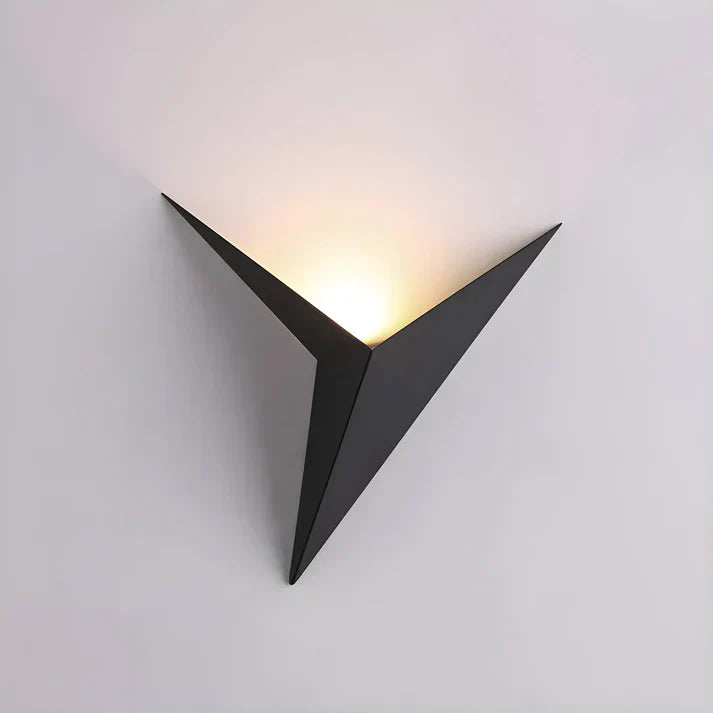 Wall Lamp Iron 20.0 cm Black Bedroom Living Room LED Lighting Origami Design | Thomler