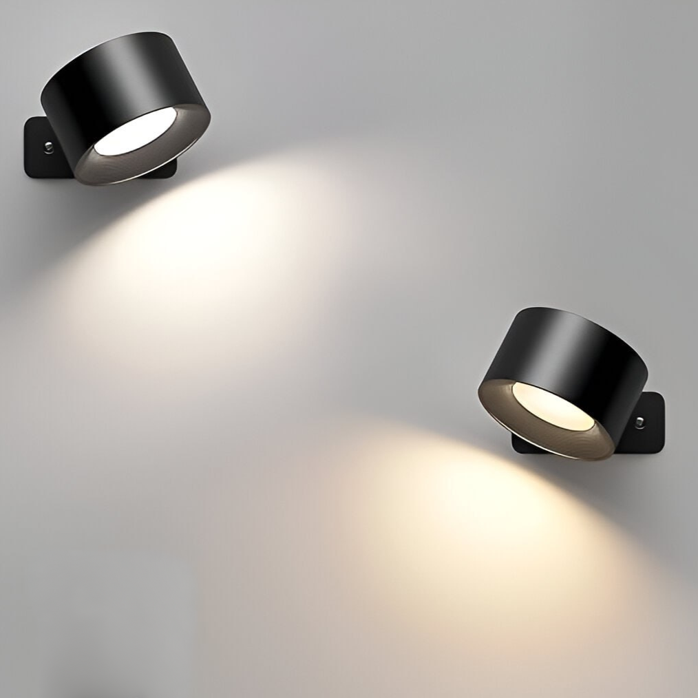 Wall Lamp ABS 7.5 cm (3.0") Wireless Rotating Bedroom Reading Light Magnetic USB Rechargeable Night Light | Thomler