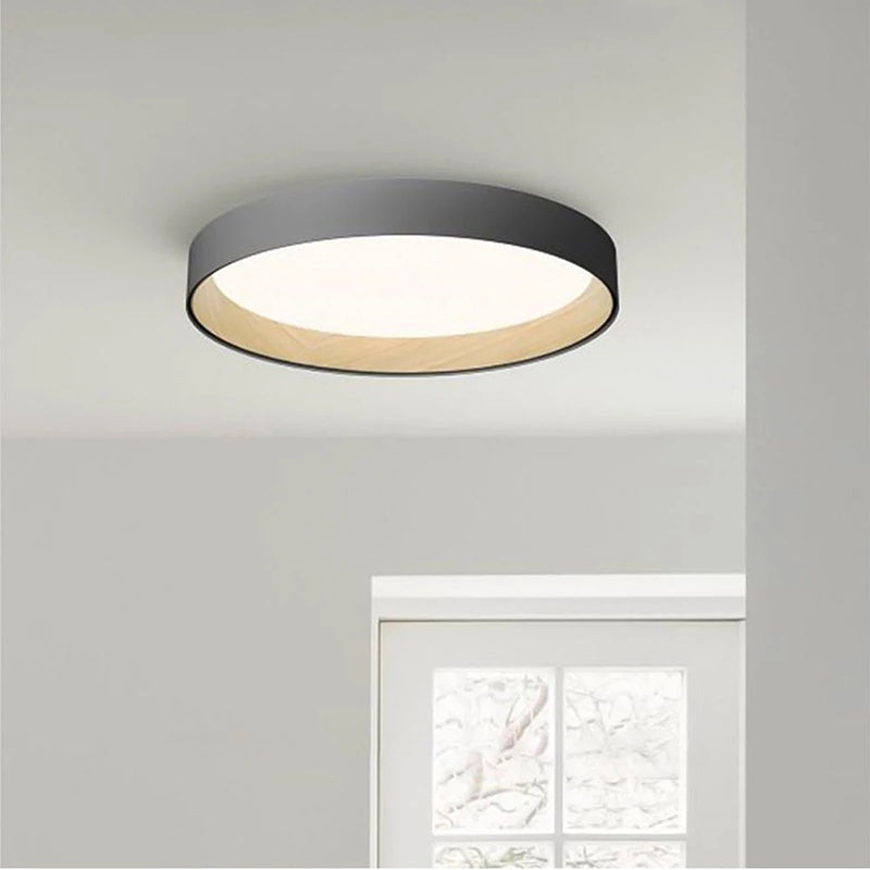 LED Flush Mount Ceiling Light – Round Metal Ring – 16 or 20 Inch – for Bedroom, Office or Studio | Thomler