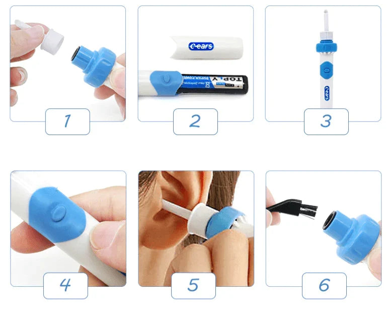 Vacuum Ear Wax Removal Tool – Gentle Suction Ear Cleaner with Soft Silicone Tips for Safe Home Care | Thomler