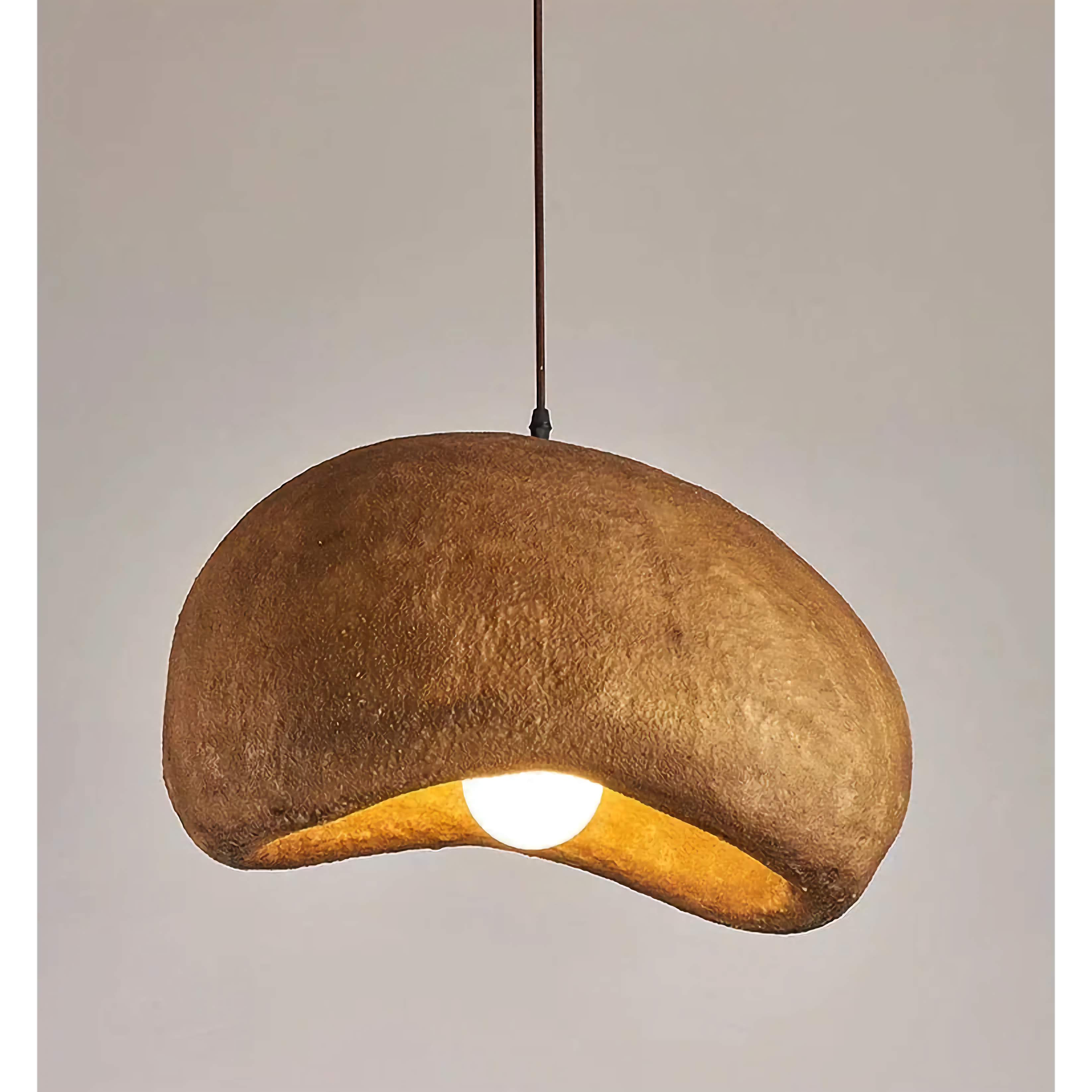 Pendant Light Resin E27 Hanging Dining Room Bedroom Japandi Minimalist Ceiling Fixture Ambient Lighting | Thomler