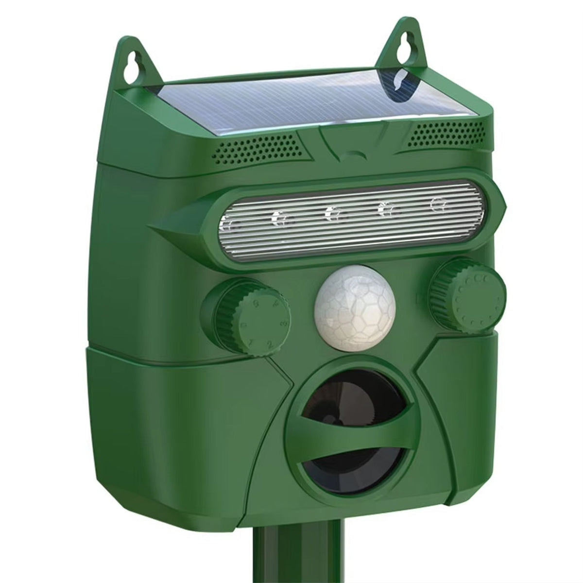 Outdoor Motion-Activated Sonic Wildlife Deterrent – Solar Rechargeable, Waterproof Barrier for Yard & Garden – Covers 1200 Sq Ft | Thomler