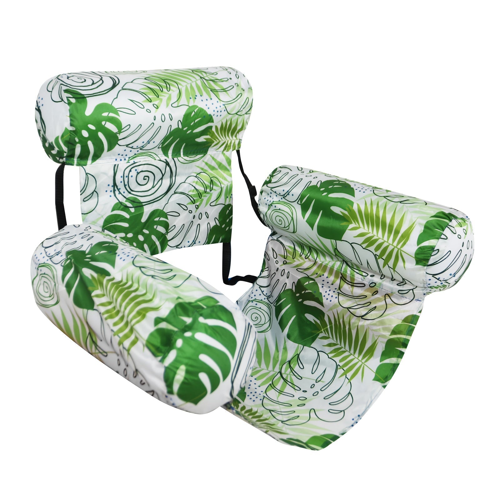Inflatable Swimming Hammock Float for Adults – Mesh Pool Lounger with Tropical Leaf Print for Lakes, Beaches & Backyard Pools | Thomler