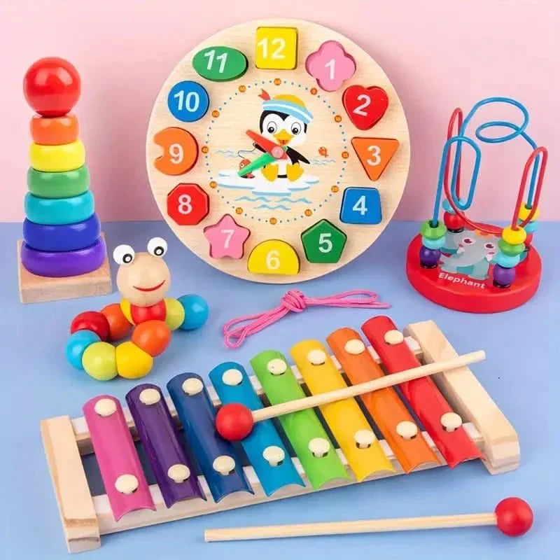 Wooden Multi-Activity Play Cube for Infants – 5 Learning Zones, Sensory Development & Fine Motor Skills for 6+ Months | Thomler