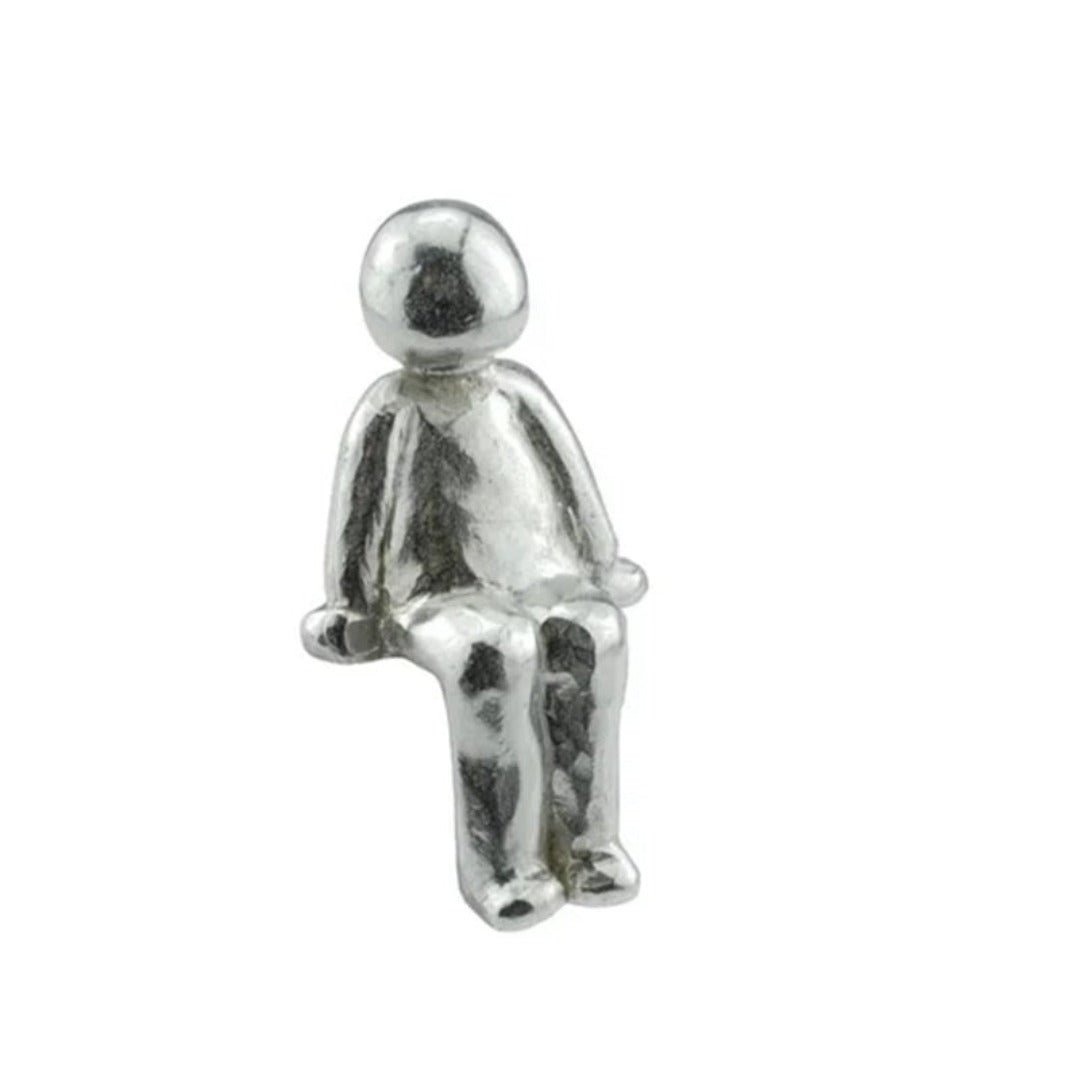 Dog Statue Metal Silver Glossy Table Decoration Living Room Bookshelf Minimalist Interior Accessory Ornament | Thomler