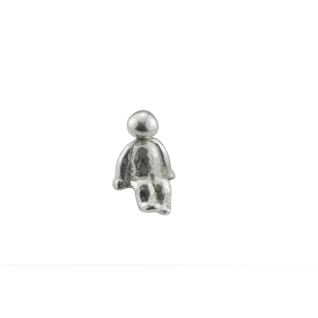 Dog Statue Metal Silver Glossy Table Decoration Living Room Bookshelf Minimalist Interior Accessory Ornament | Thomler