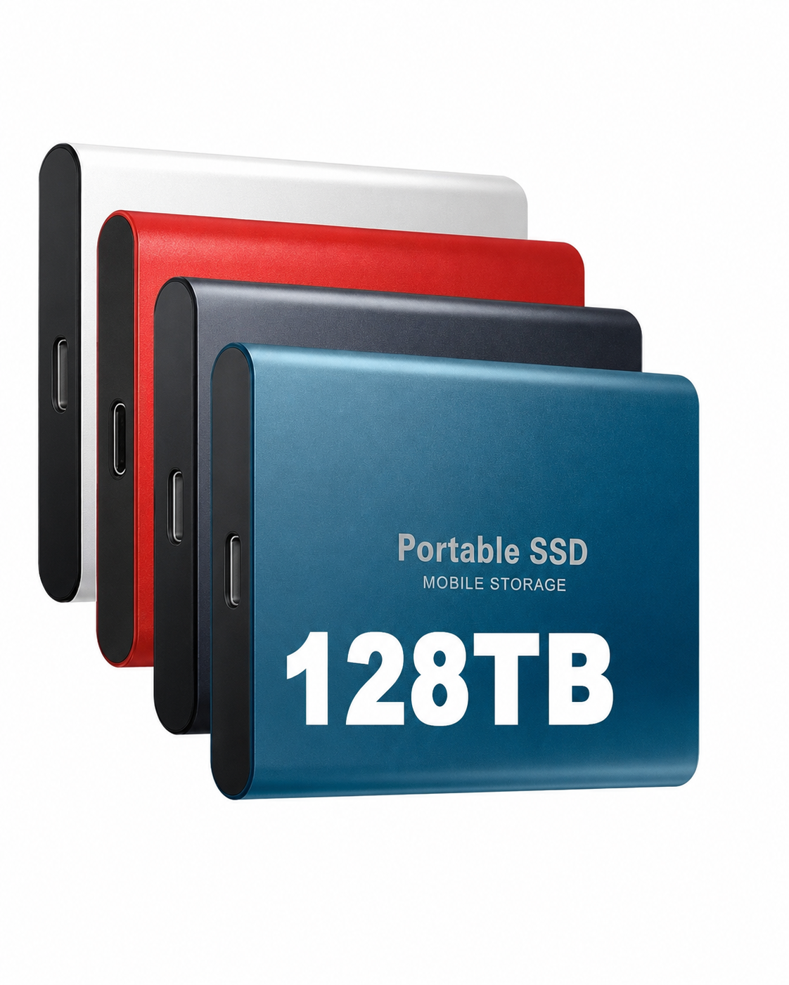 128TB Portable Solid State Drive USB-C – Ultra-Fast External Storage for Mac, PC, Android – Shock-Resistant Aluminum Design | Thomler