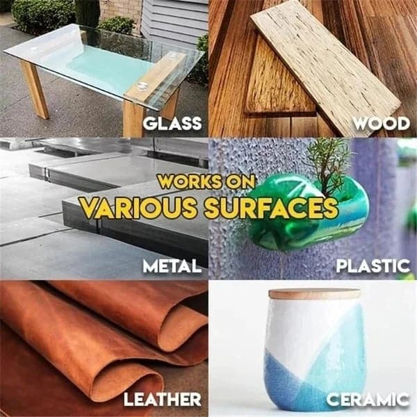 Industrial-Strength Adhesive Bonding Gel for Plastic Wood Metal Ceramic – Multi-Surface Quick-Dry Repair Glue for Home Workshop Crafts DIY | Thomler