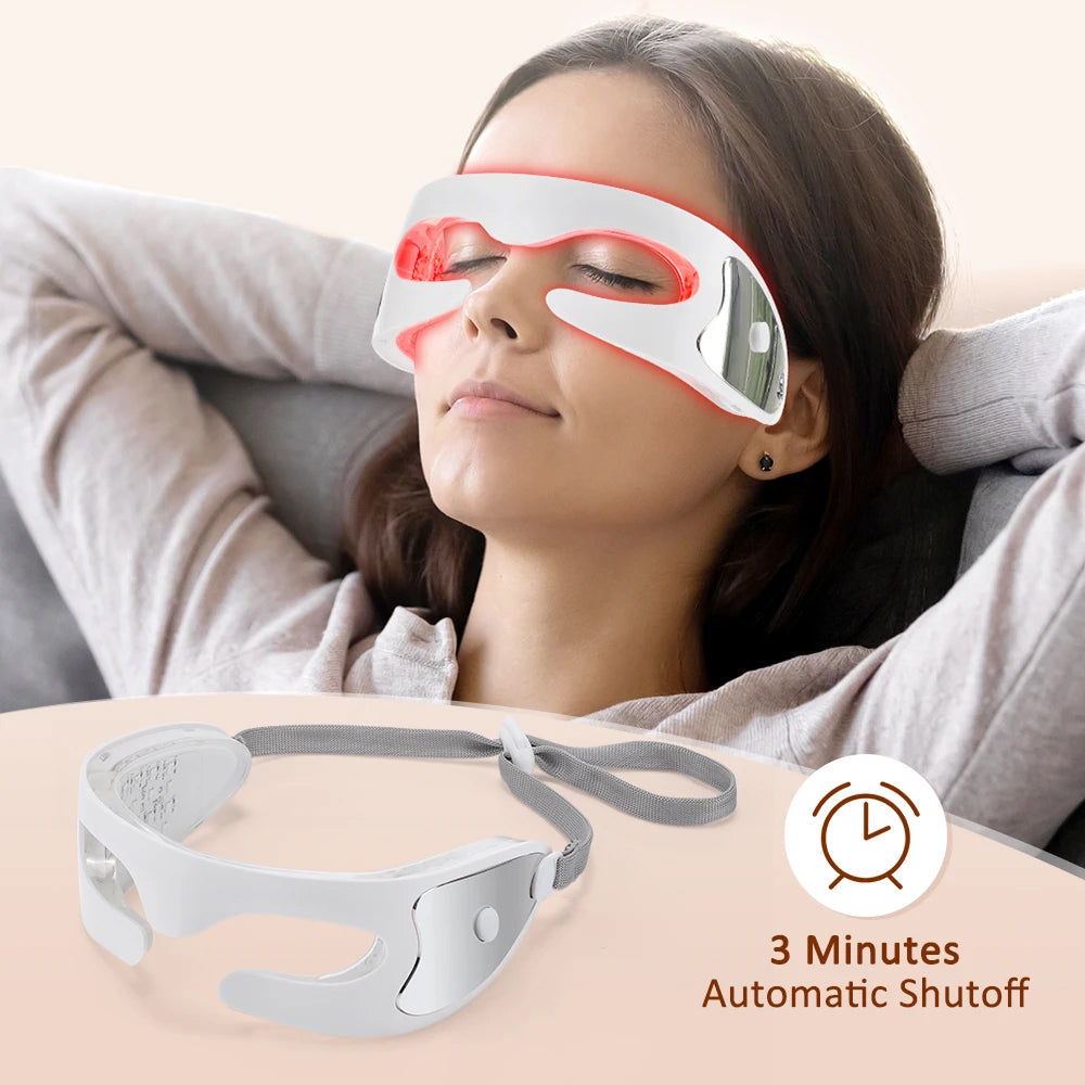 LED Eye Massager with Vibration & Light Therapy for Tired Eyes, Dark Circles & Puffiness – Rechargeable Eye Care Device | Thomler