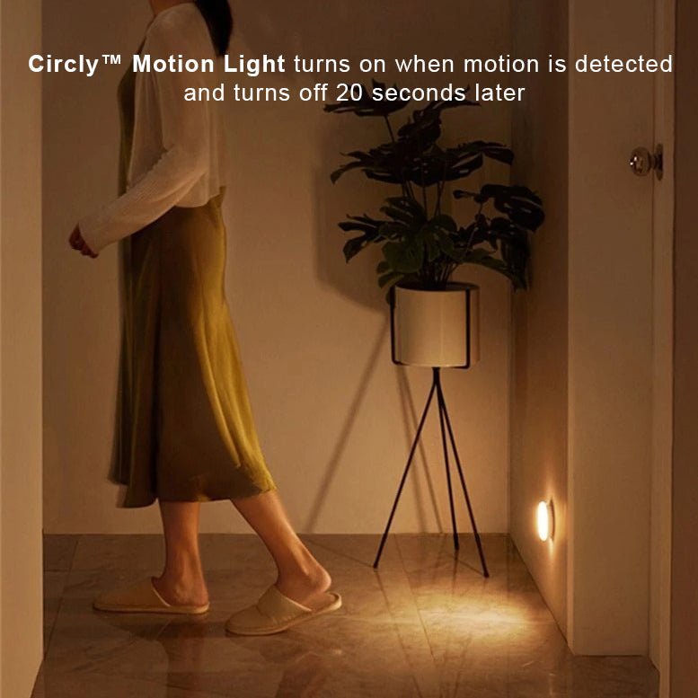 USB Rechargeable Motion Sensor Night Light – Round 3-Inch Puck Light for Closets, Hallways & Stairs – Auto On/Off Sensor Lamp – Battery | Thomler