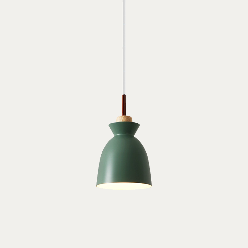 Pendant Light Wood 11 in E27 60W Scandinavian Style Living Room Bedroom Ceiling Lamp | Thomler