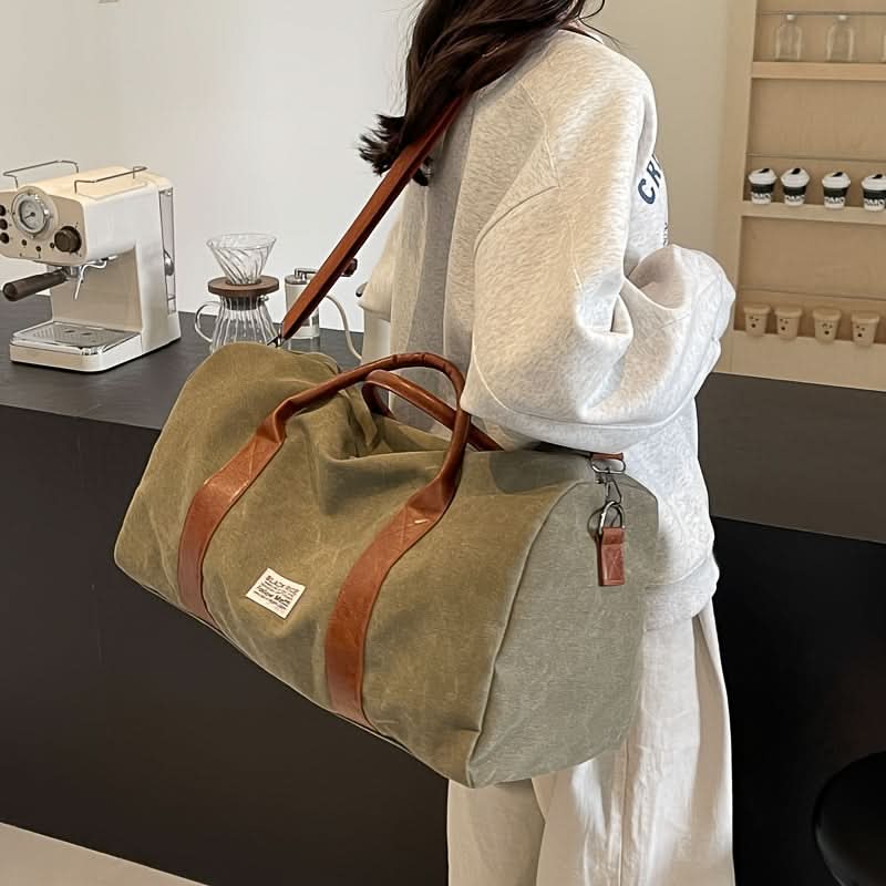 Canvas Overnight Duffel Bag with Multi-Compartment Storage for Travel & Gym | Thomler