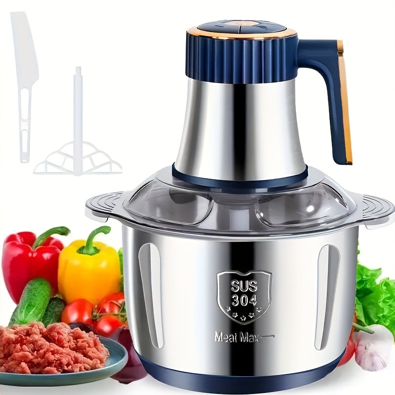 Food Processor Stainless Steel 5.0 L Blue Kitchen Meat Grinder Vegetable Chopper Herb Mincer Salad Cutter | Thomler