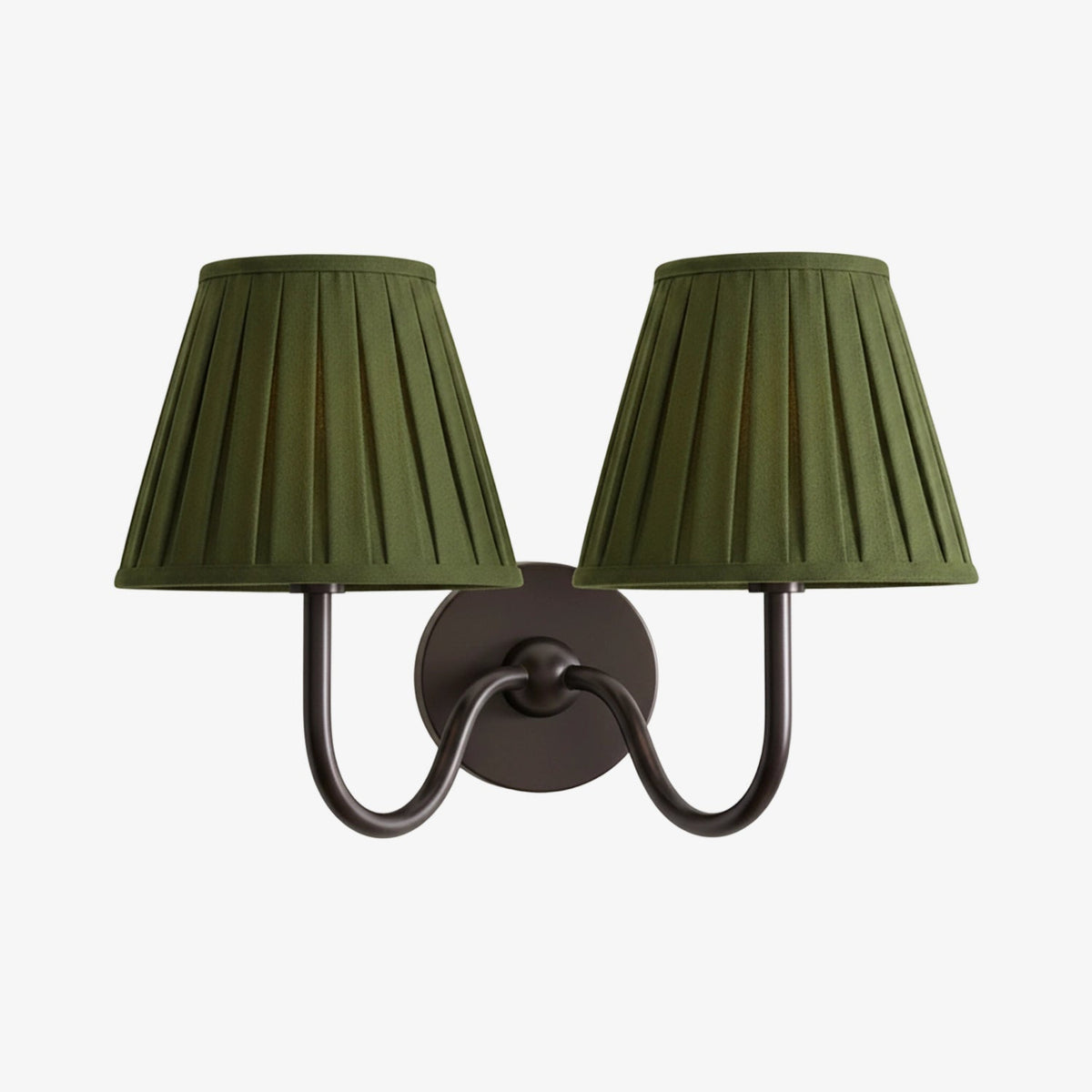 Brass Sconce with Fabric Drum Shade – 1 or 2 Light Hardwired Fixture for Bedroom, Hallway & Living Room | Thomler