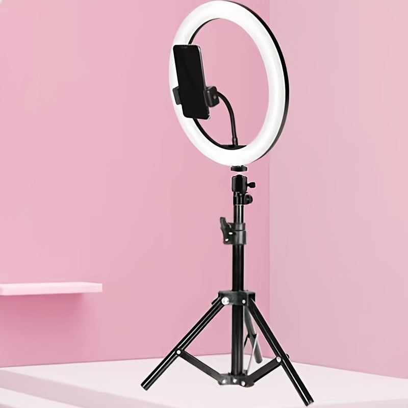 10-Inch Dimmable Ring Light with 22-Inch Tripod Stand and Phone Mount for Selfies, Video Recording, Streaming, Content Creation, Beauty | Thomler