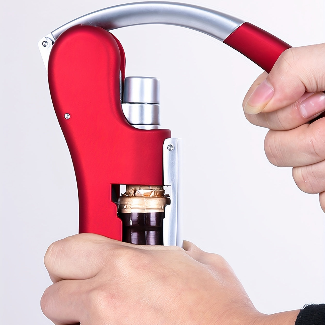 Corkscrew Lever Metal 14.0 cm Red Wine Bottle Opener Home Bar Restaurant Ergonomic Manual Cork Remover | Thomler