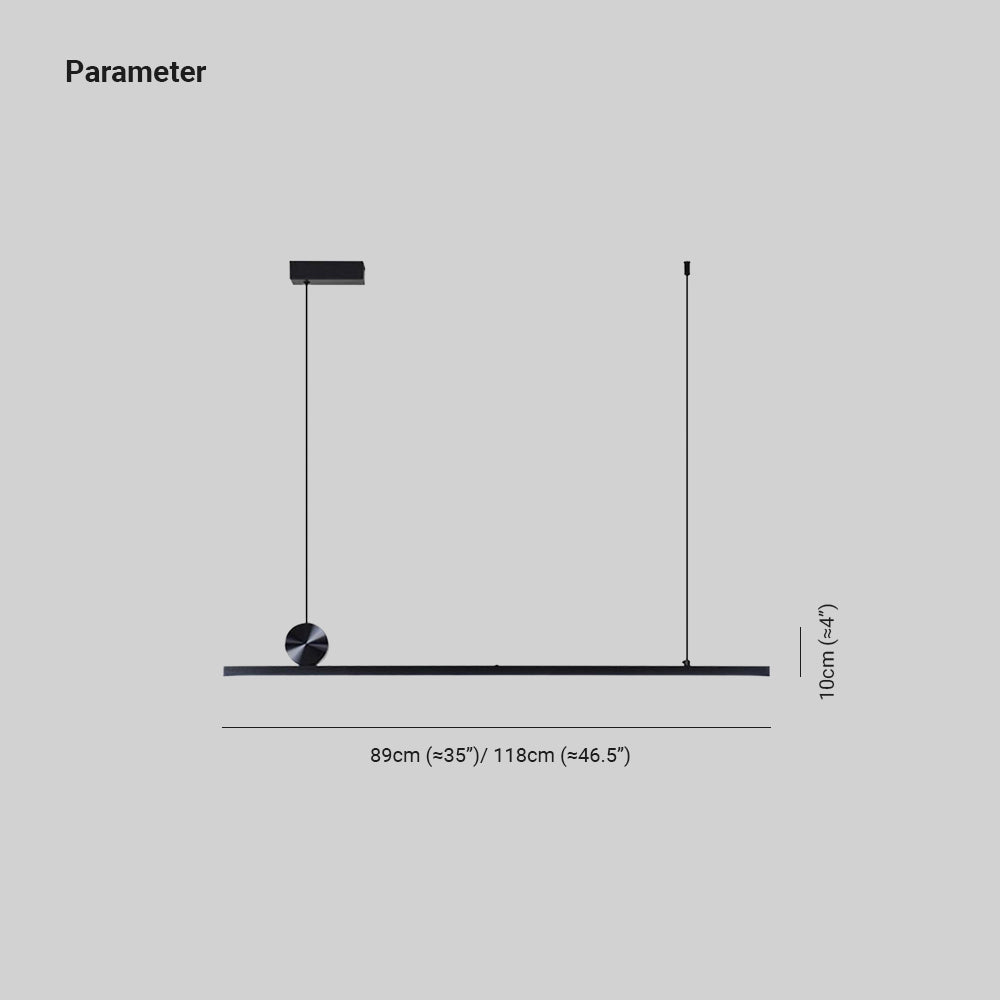 Modern Asymmetric Linear Pendant Light – Black & Gold Metal LED Ceiling Fixture for Dining Room & Living Room | Thomler