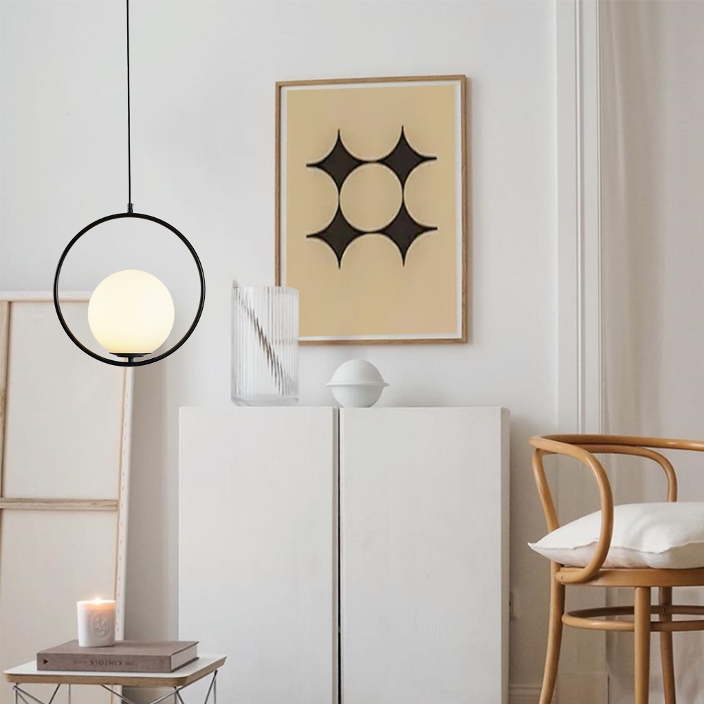 Pendant Light Brass Bent Glass 15W Adjustable Living Room Hallway Bedroom Modern Ceiling Lamp | Thomler