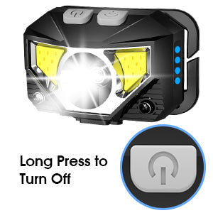 Hands-Free Rechargeable LED Head Torch with Gesture Control & 8 Modes – Lightweight & Weather-Resistant for Camping, Hiking, Repair Work | Thomler