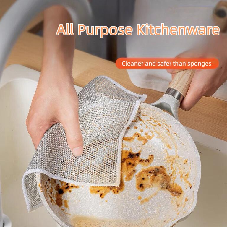 Stainless Steel Scrubbing Pads - Non-Scratch Wire Mesh Kitchen Scourers for Cookware, Dishes & Tough Cleaning Jobs - 20-Pack | Thomler