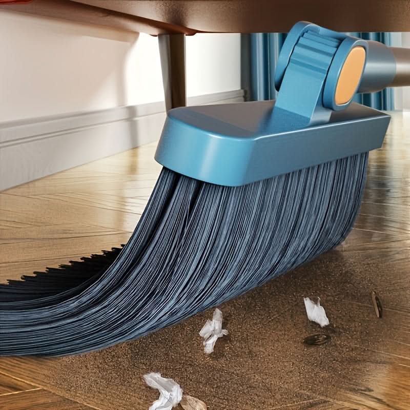 Upright Sweep & Scoop Set with Extended Handle for Floors & Tile – Standup Design, Pet Hair Pickup, Space-Saving Storage | Thomler