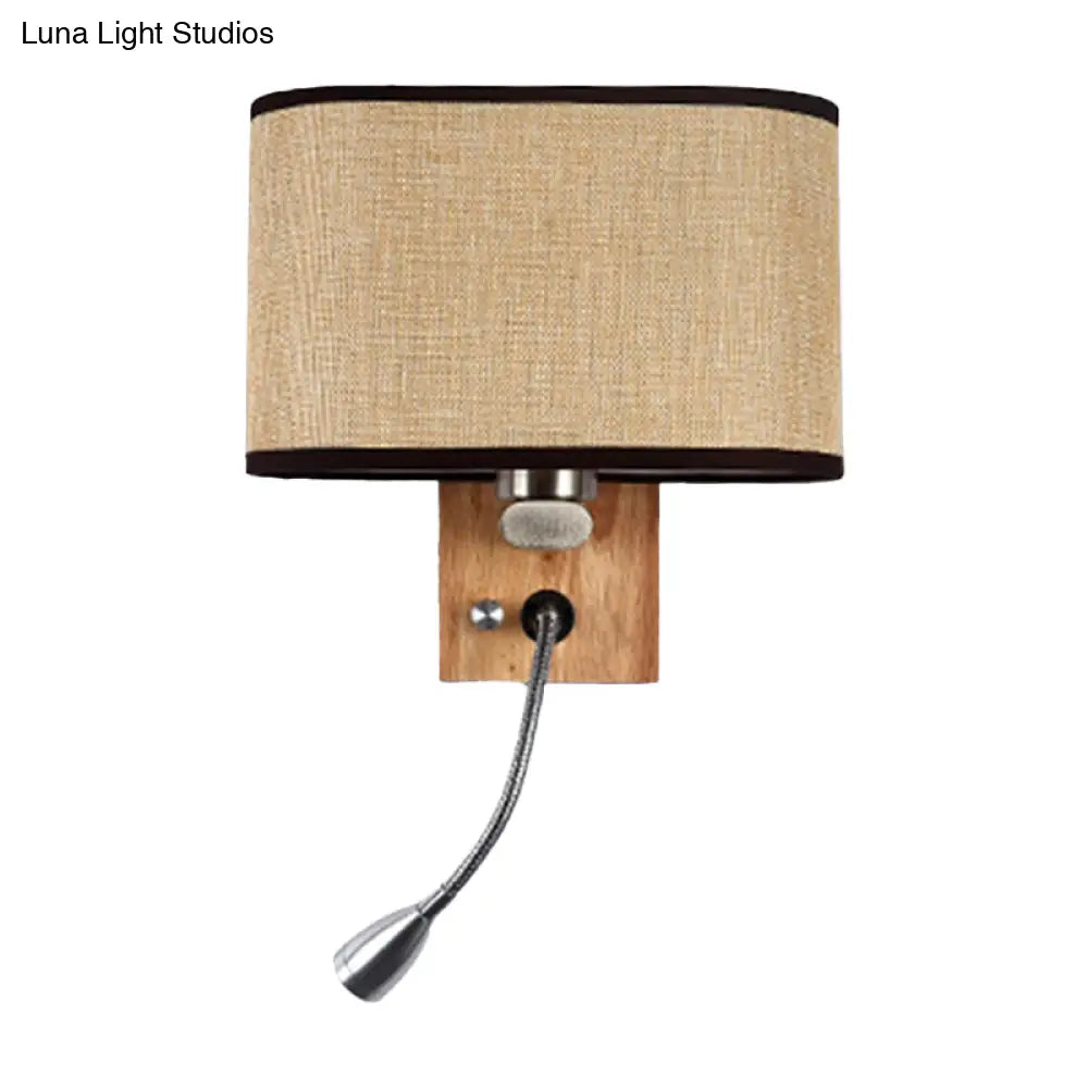 Wall-Mounted Reading Light with Adjustable Spotlight & Fabric Shade – Modern Sconce for Bedroom, Bedside Accent Lighting | Thomler