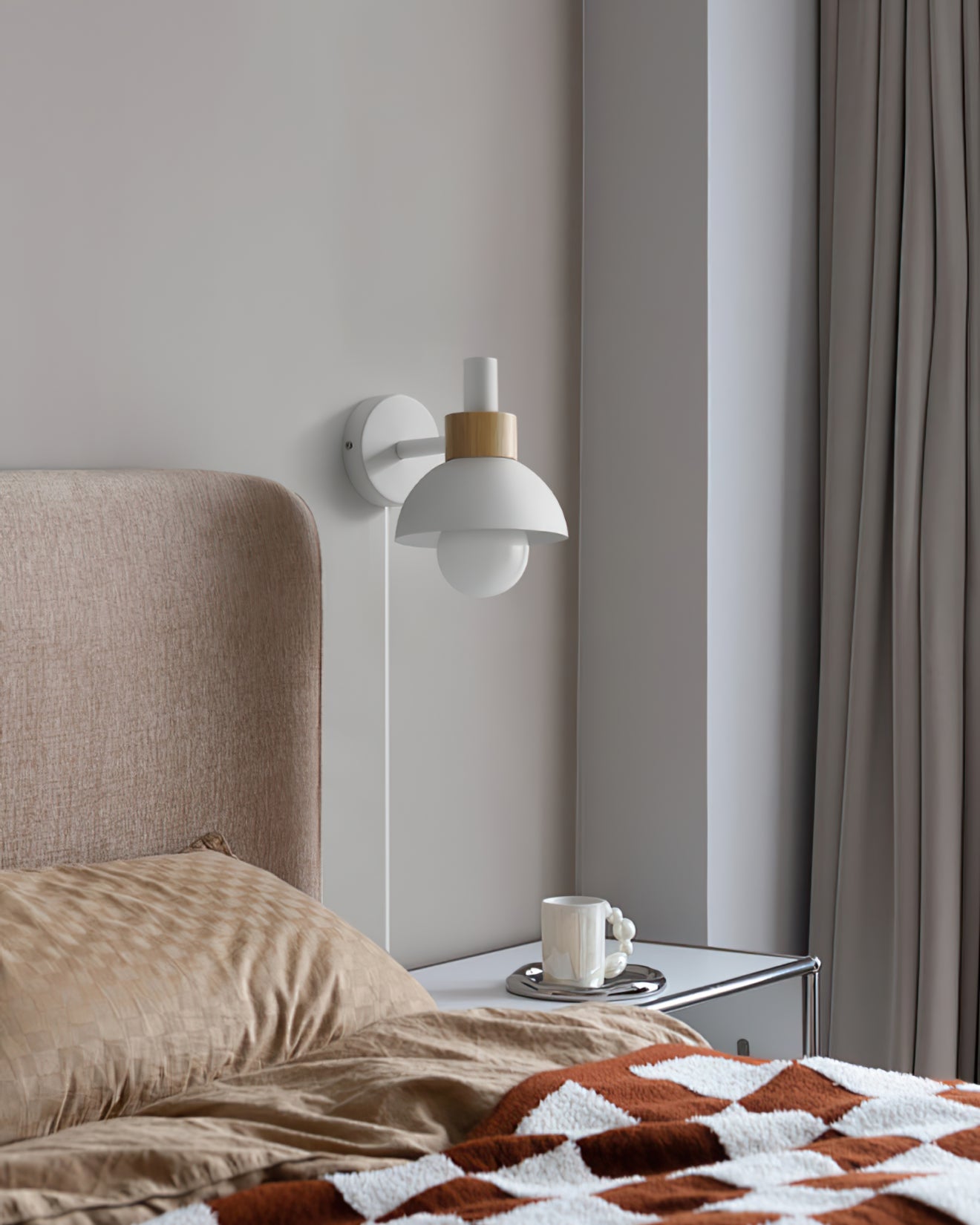 Wall Lamp Metal Wood 5.9 in Indoor Decorative LED E26 E27 Accent Lighting | Thomler