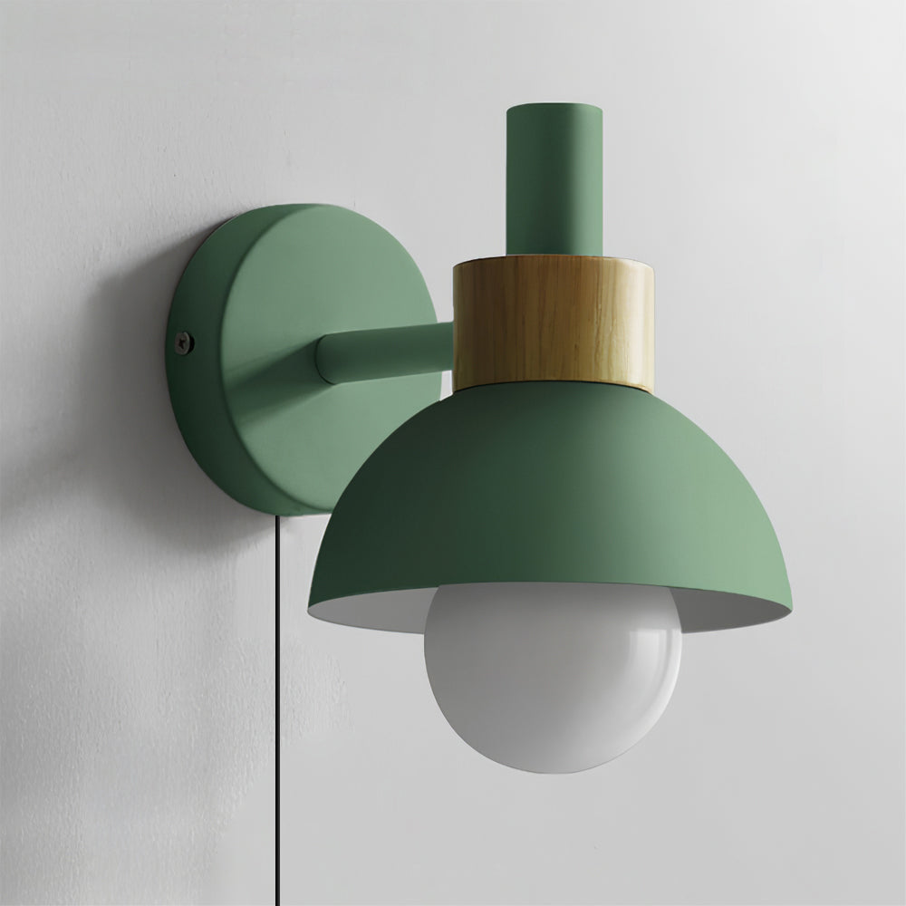 Wall Lamp Metal Wood 5.9 in Indoor Decorative LED E26 E27 Accent Lighting | Thomler