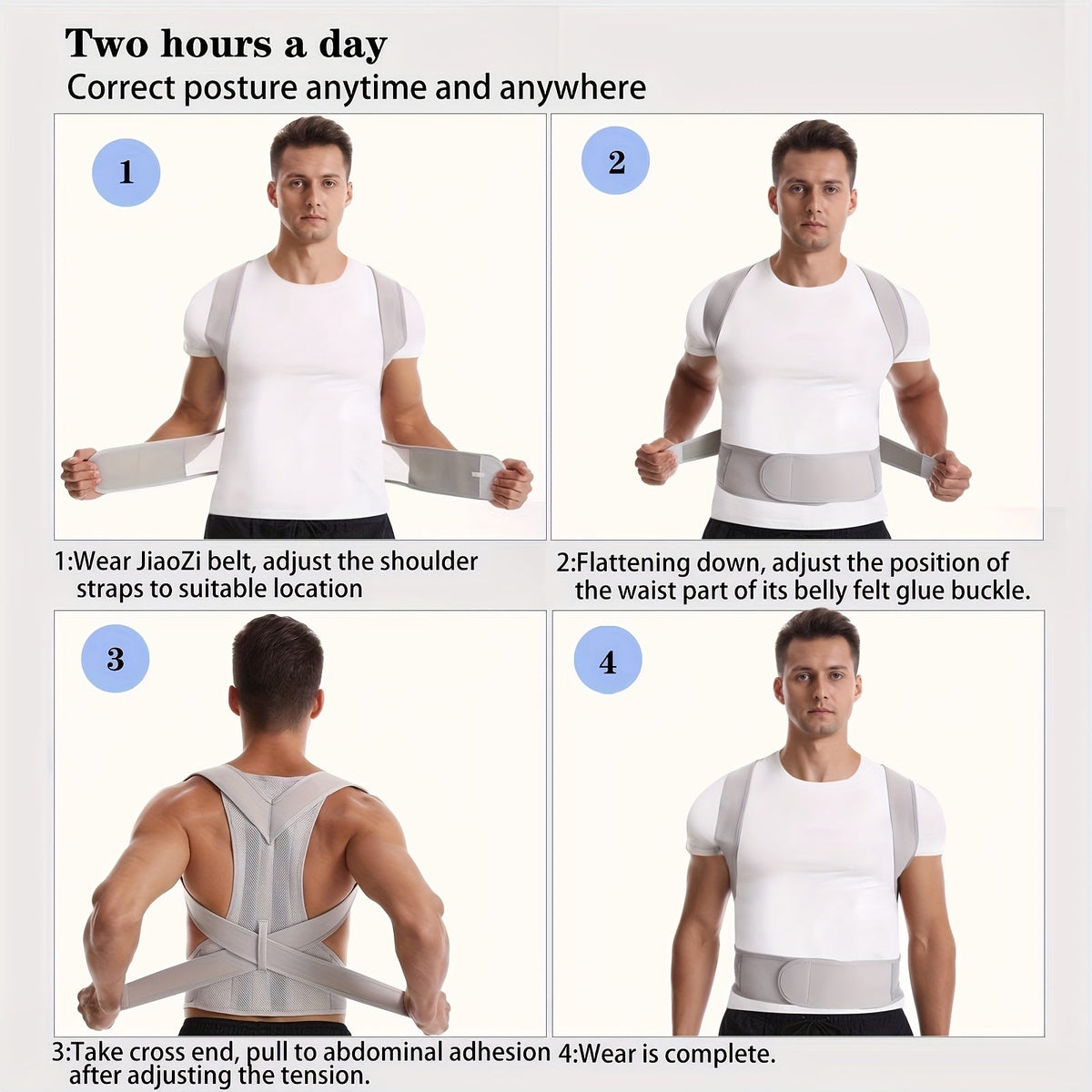 Adjustable Posture Corrector Brace for Back Support – Breathable Neoprene Upper Back Straightener for Men & Women | Thomler