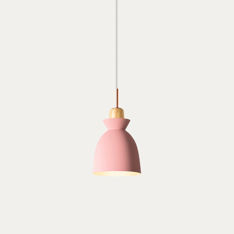 Pendant Light Wood 11 in E27 60W Scandinavian Style Living Room Bedroom Ceiling Lamp | Thomler