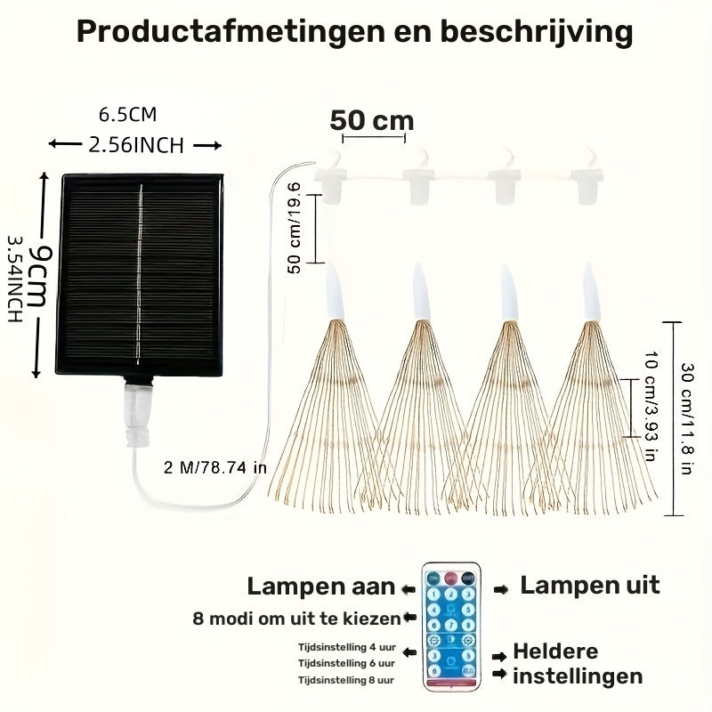 Solar Starburst Firework Light – Outdoor Hanging LED Decoration for Patio & Garden | Thomler