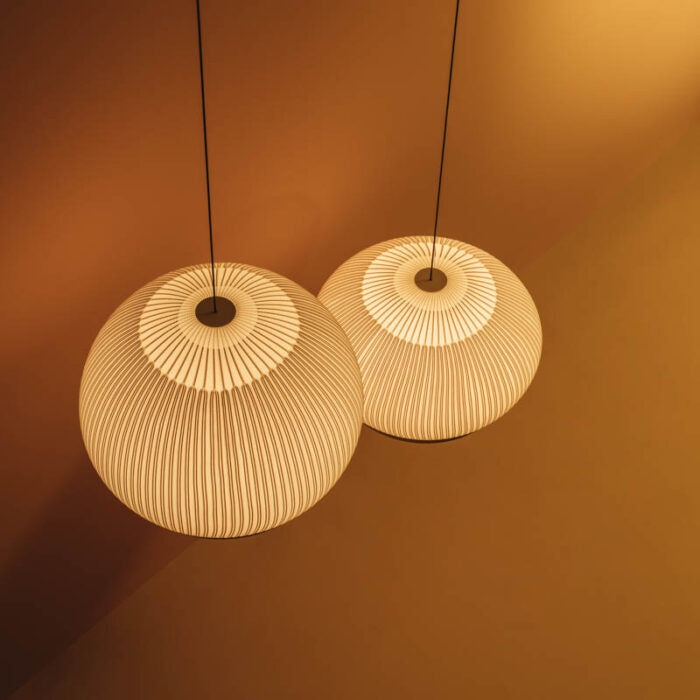 Pendant Light 45.0 cm 17.7" Lycra Beige Dining Room Scandinavian Hanging Ceiling Lamp | Thomler