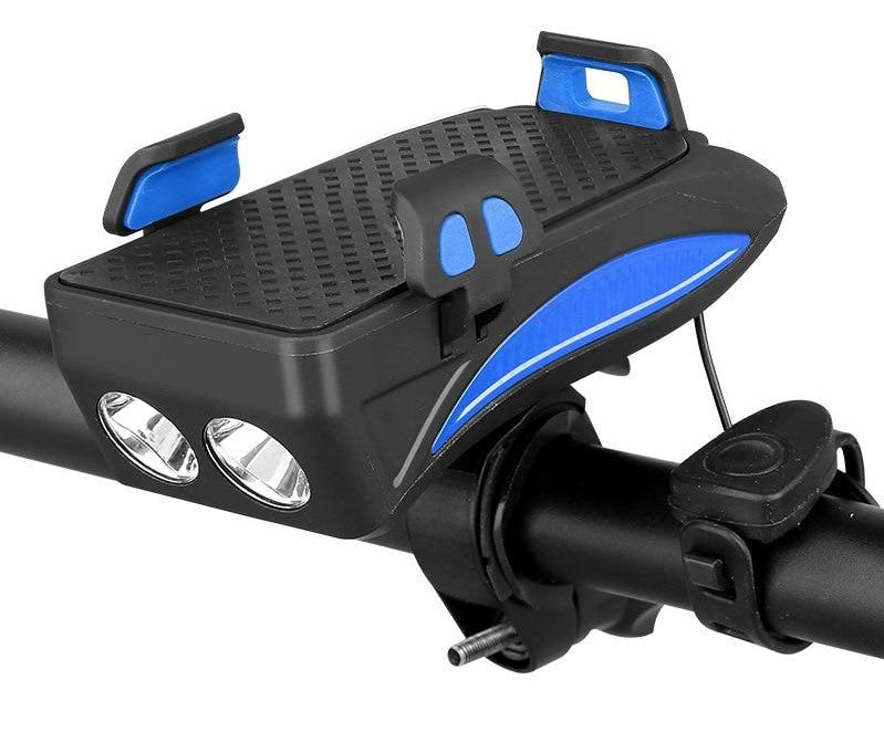 4-in-1 Bike Mount Phone Holder with Power Bank, LED Light & Horn for Cycling | Thomler