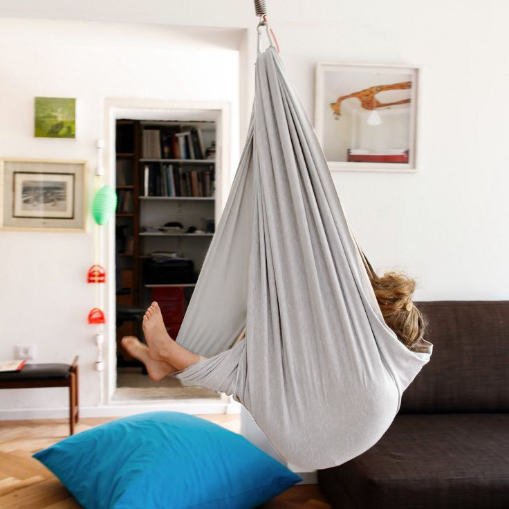 Indoor Sensory Swing for Kids – Cocoon Hammock Chair for Calming & Focus – Cotton Hanging Seat for Children's Play Room, Bedroom, Therapy | Thomler