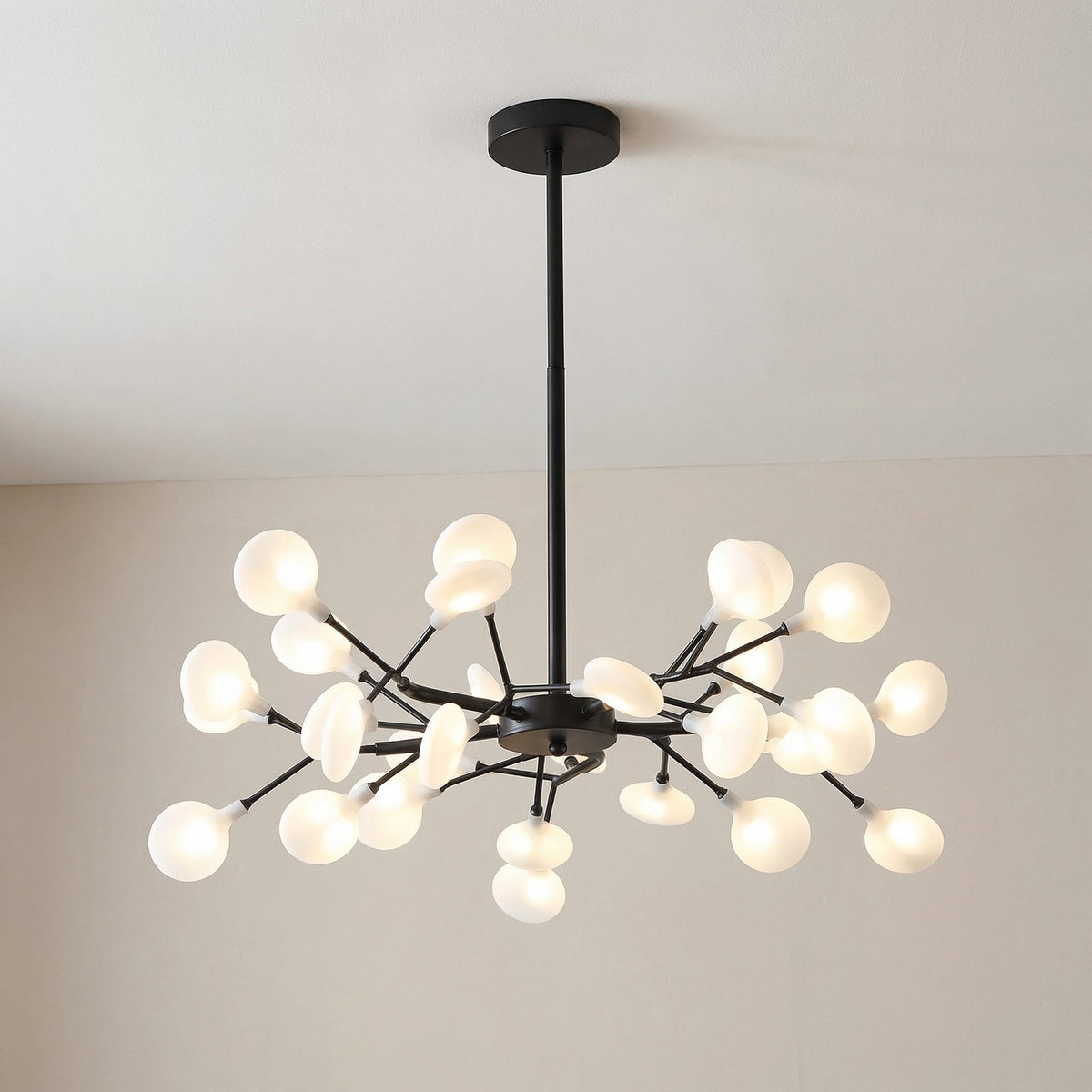 Branch Chandelier with Acrylic Globes – Cascading LED Statement Light for Dining Room & Living Room – Modern Tree Design – Warm White | Thomler