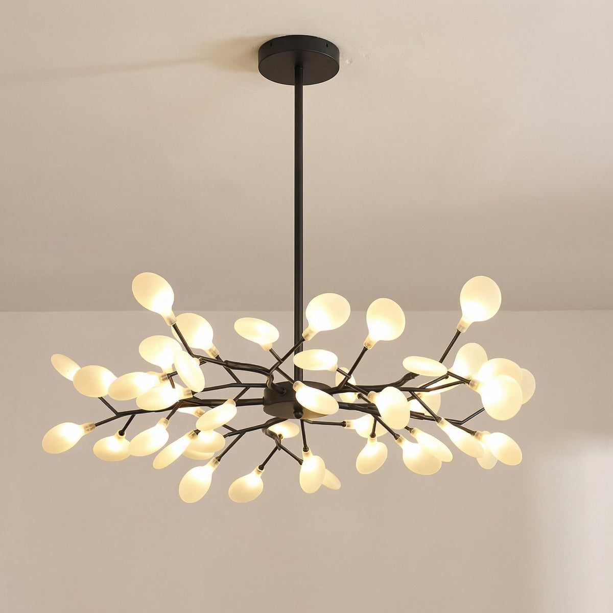 Branch Chandelier with Acrylic Globes – Cascading LED Statement Light for Dining Room & Living Room – Modern Tree Design – Warm White | Thomler
