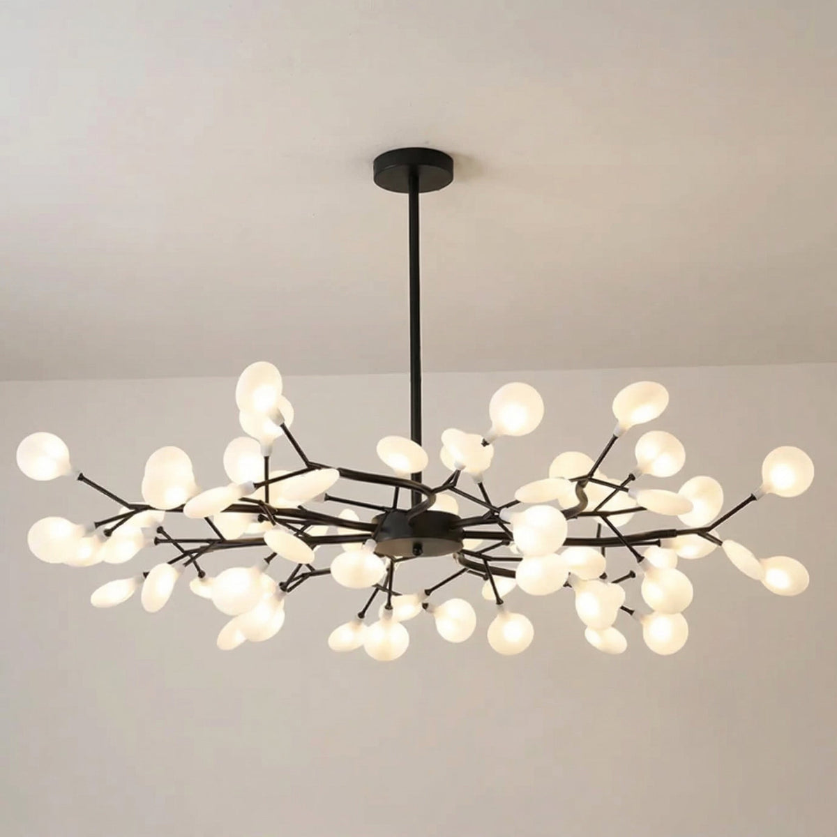 Branch Chandelier with Acrylic Globes – Cascading LED Statement Light for Dining Room & Living Room – Modern Tree Design – Warm White | Thomler