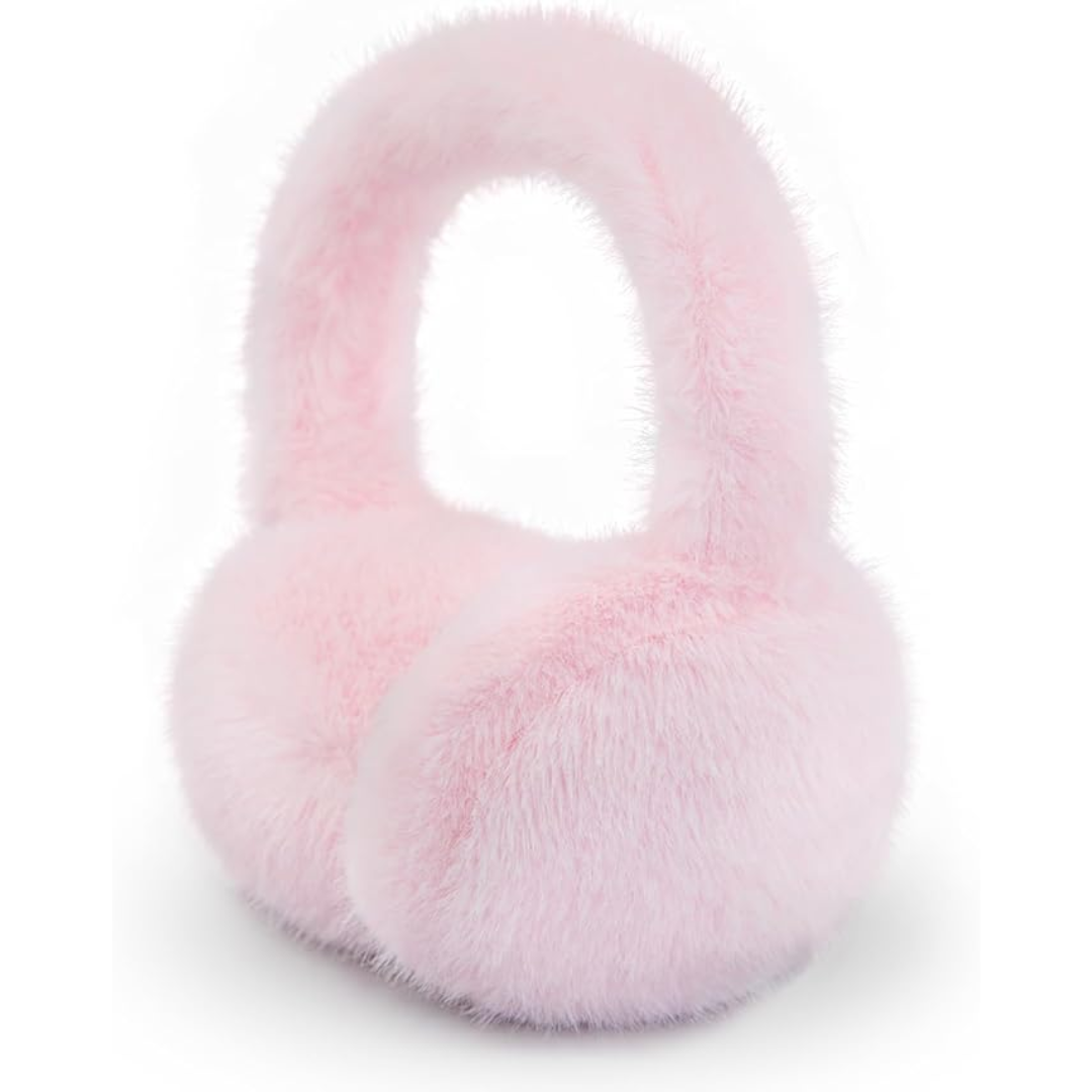 Foldable Winter Earmuffs with Plush Synthetic Fur for Women & Men – Adjustable Compact Ear Covers for Cold Weather | Thomler