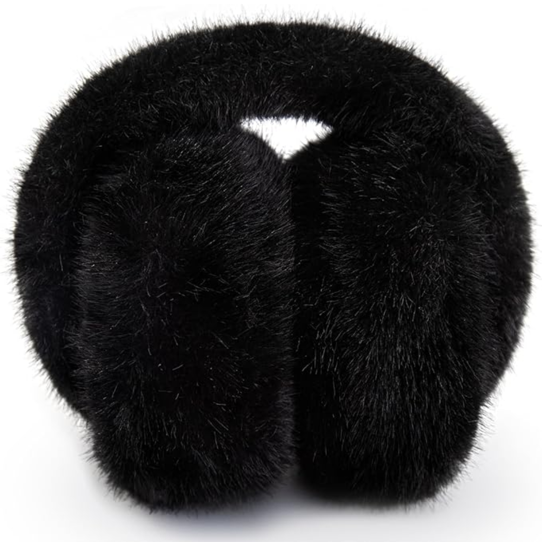 Foldable Winter Earmuffs with Plush Synthetic Fur for Women & Men – Adjustable Compact Ear Covers for Cold Weather | Thomler