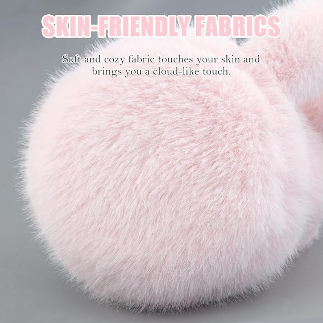 Foldable Winter Earmuffs with Plush Synthetic Fur for Women & Men – Adjustable Compact Ear Covers for Cold Weather | Thomler