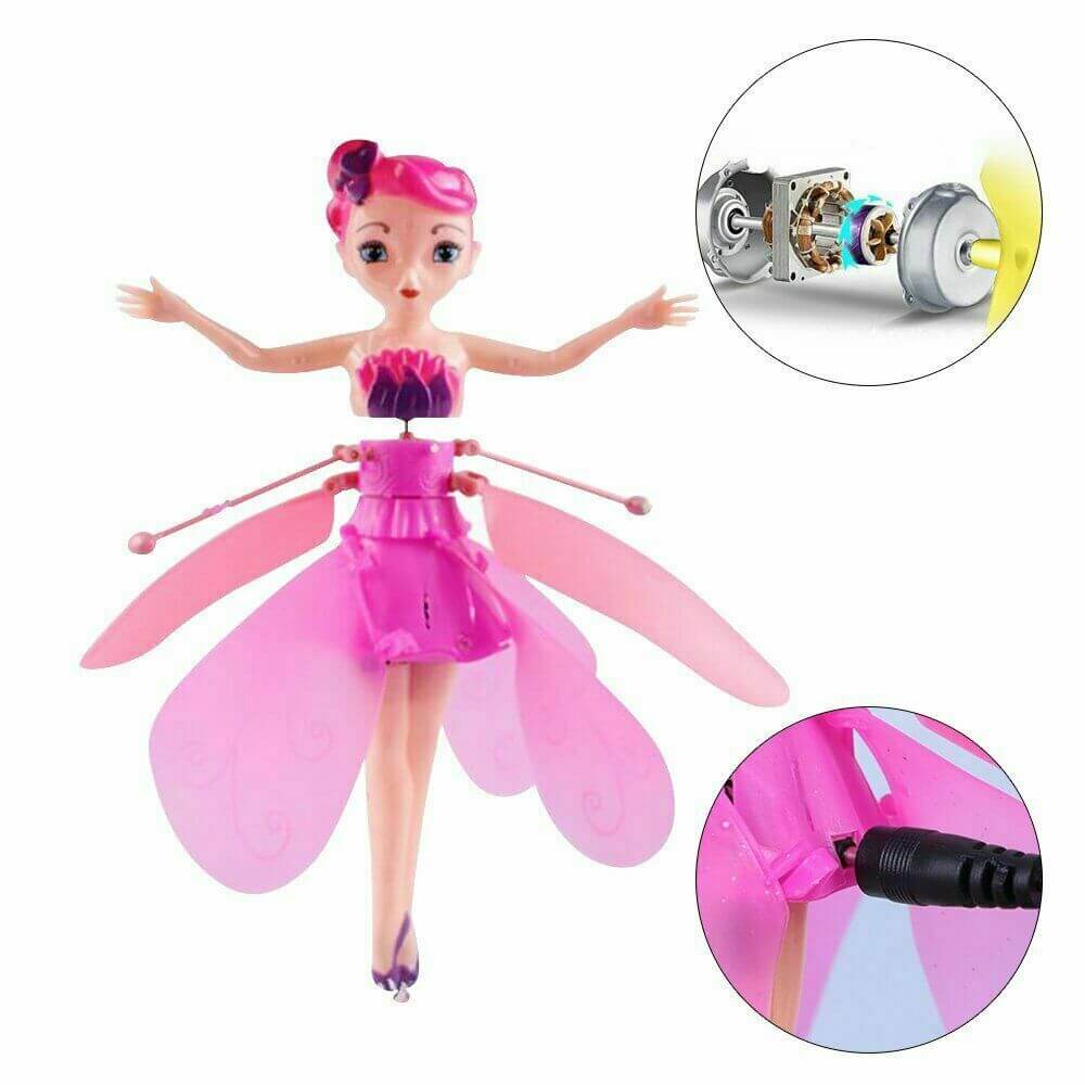Flying Fairy Doll – Hand-Controlled Hovering Toy with Light-Up Wings for Girls & Boys – Interactive Flight Play | Thomler