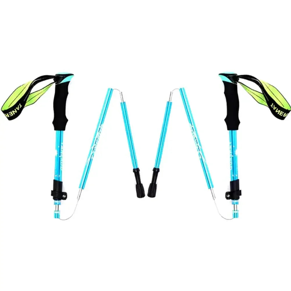 Collapsible Hiking Stick Adjustable Height Lightweight Aluminum Walking Staff for Trail Backpacking Mountain Trekking Men Women Outdoor | Thomler